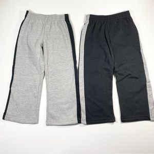 NWOT Gray And Black Fleece Pant Size 3T